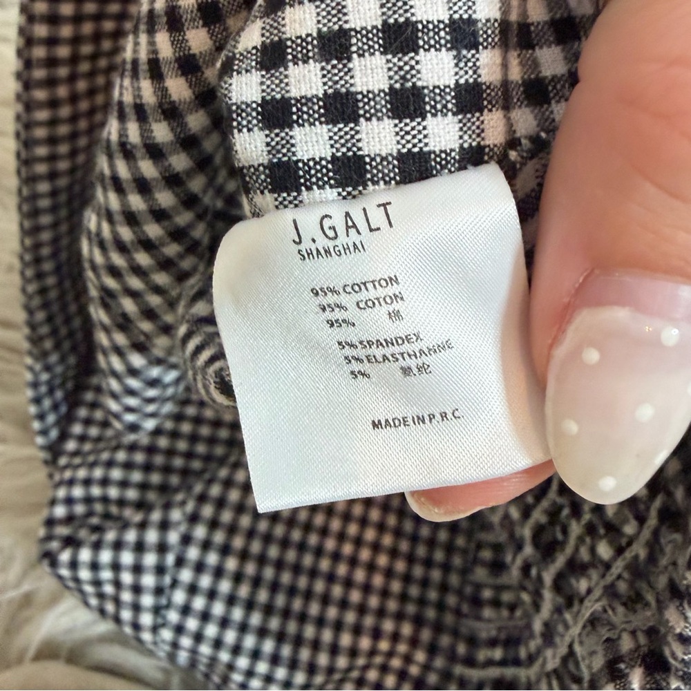 Brandy Melville John Galt Cropped Gingham Tank Top - Picture 4 of 4